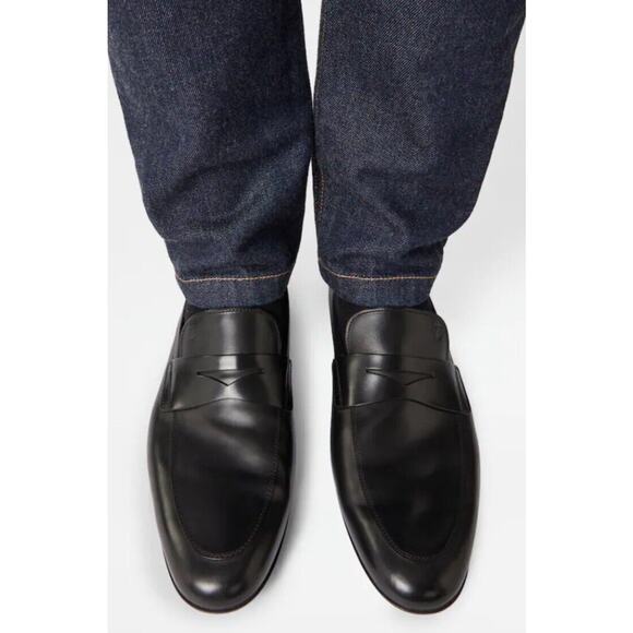 Tod\'s Black Leather Penny Loafer Driving Shoes •Mens US 7.5• Tods Italy $795 EXC main image 5